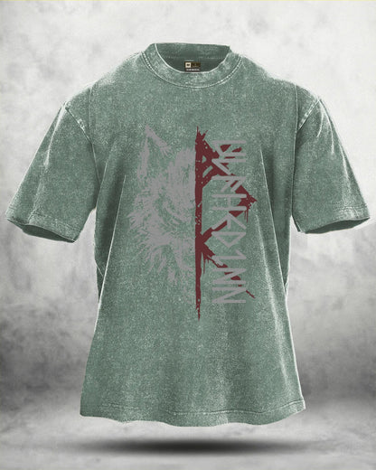 WOLF RITUAL WASHED T - SHIRT - Ironfit